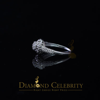 DiamondCelebritees Cubic Zirconia 925 Sterling White Silver Round Engagement Women's Ring Size 7