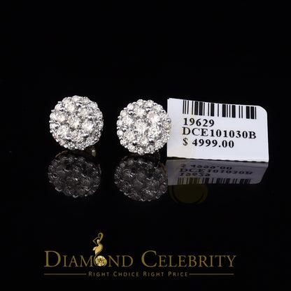 DiamondCelebritees 10K Real Yellow Gold w/Real 1.66 CT Diamond Men's/Women's Stud Earring