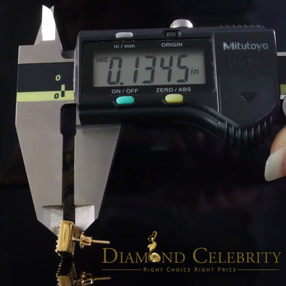 DiamondCelebritees 925 Yellow Silver 0.80ct VVS 'D' Moissanite Square Stud Earring Men's/Womens