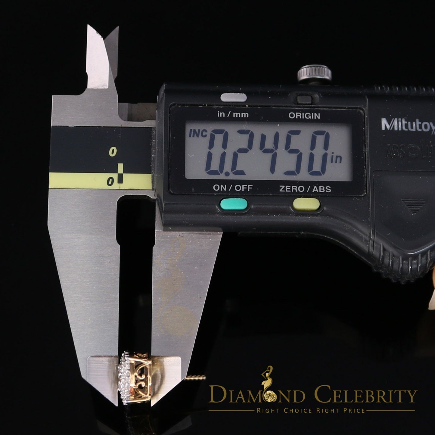 DiamondCelebritees 10K Real Yellow Gold with 0.80CT Real Diamond Men's/Women's Stud Earrings