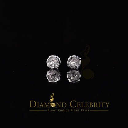 DiamondCelebritees  White Silver 1.12ct Cubic Zirconia 925 Women's & Men's Hip Hop Square Earrings