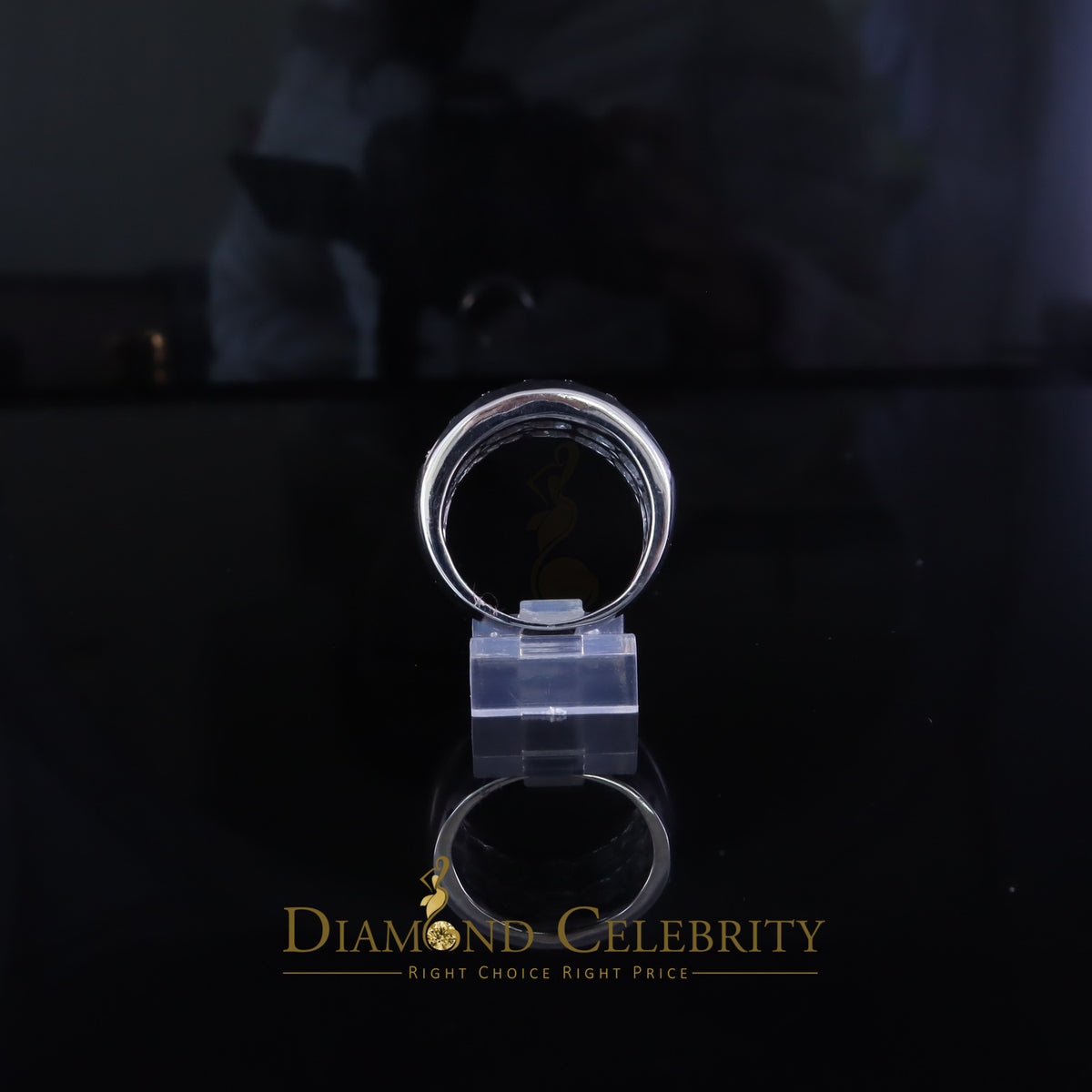 DiamondCelebritees Mirage Set Real 0.30ct Diamond 925 White Silver Wedding Band Men's Ring Size 11