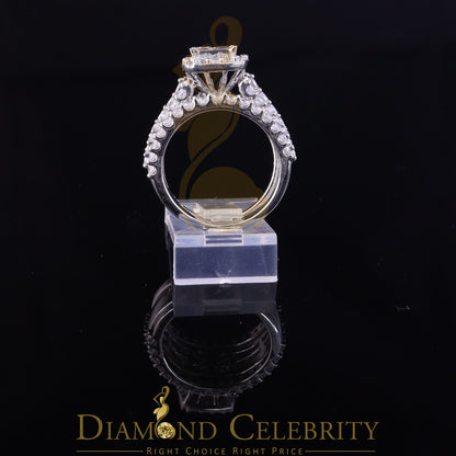 DiamondCelebritees 6.56ct Cubic Zirconia White 925 Silver Wedding 3PC Bridal Womens Ring Size 8