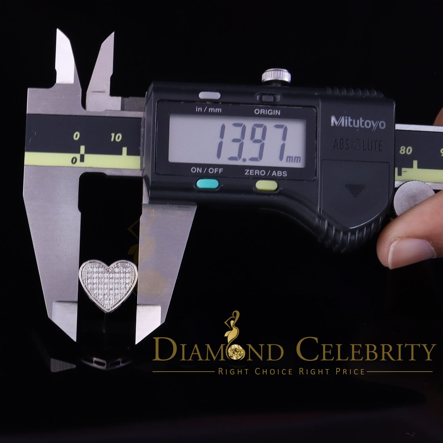 DiamondCelebritees  925 Sterling White Silver 0.71ct Cubic Zirconia Heart Women's Stud Earrings