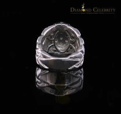 DiamondCelebritees 0.30CT Real Diamond Men's 925 Sterling Silver White Ring Size 8 Antique Design