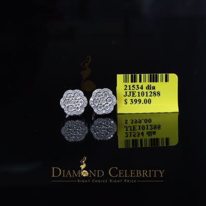 DiamondCelebritees Miracle Set Real 0.25ct Diamond 925 Silver White for Men's & Women Stud Earrings
