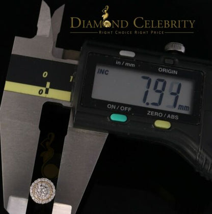 DiamondCelebritees  Yellow Sterling Silver 0.78ct Cubic Zirconia Ladies 925 Hip Hop Round Earrings