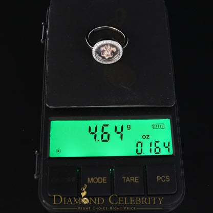 DiamondCelebritees White 0.50ct 925 Sterling Silver Fleur de lis Cubic Zirconia Women's Ring Size 7
