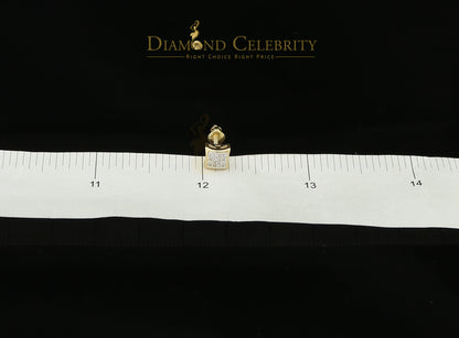 DiamondCelebritees 10K Yellow Real Gold Real Diamond 0.10CT Mens /Ladies Studd Earring