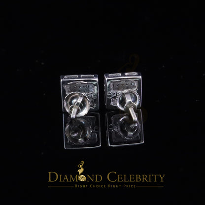 DiamondCelebritees White 925 Sterling Silver 0.15ct Real Diamond For Women's & Men's Stud Earrings