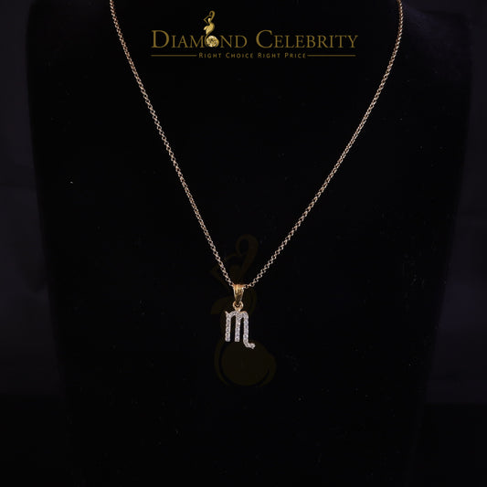 DiamondCelebritees 0.55ct Cubic Zirconia Yellow Silver SCORPION NOVEMBER Month Pendant Men & Women