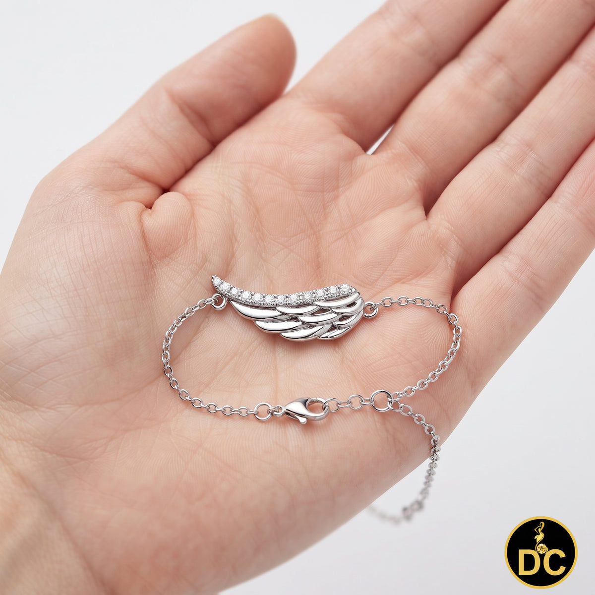 Diamondcelebritees White Sterling Silver Fashion Design Ladies Bracelet Cubic Zirconia SZ 7.5 Inch
