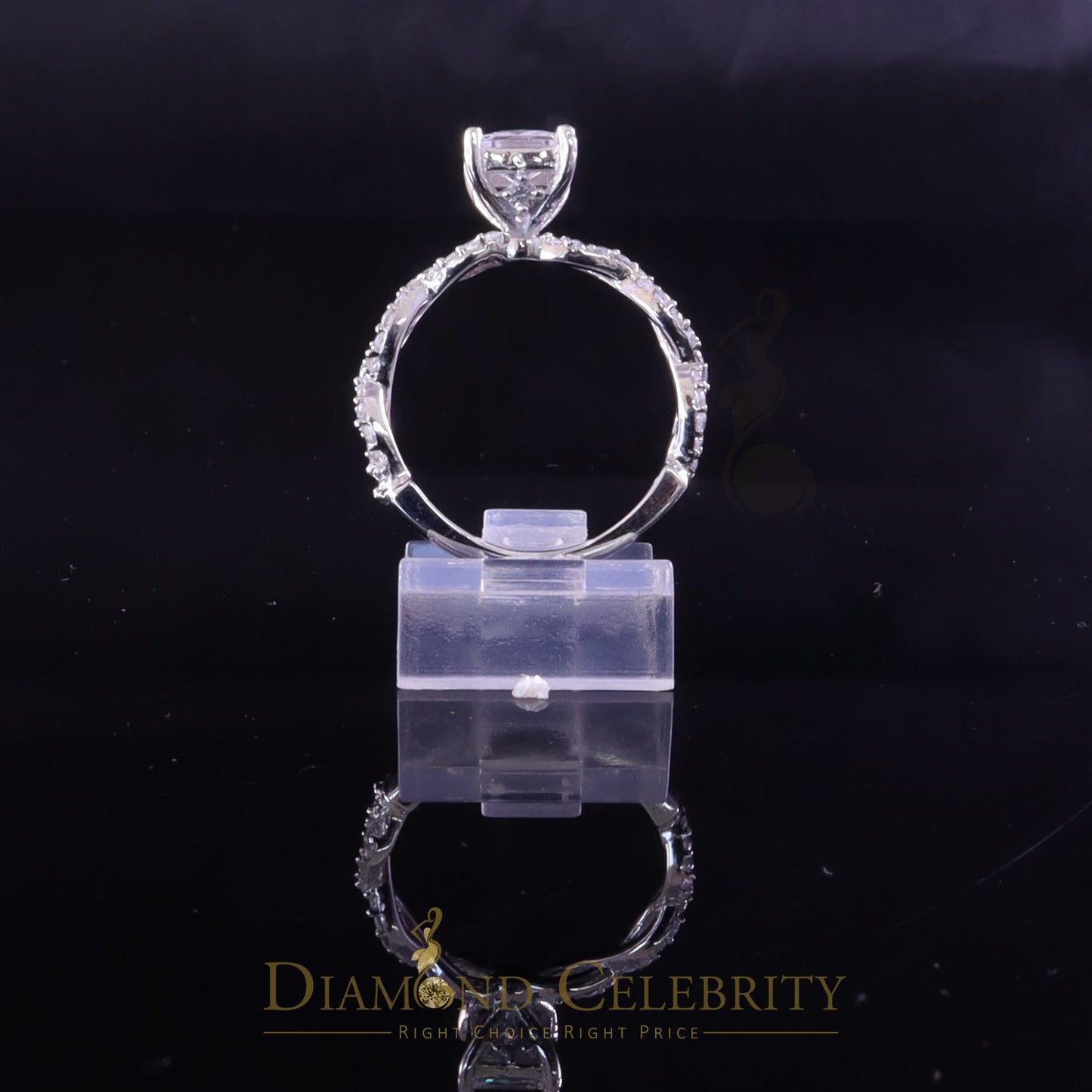 DiamondCelebritees 1.66 ct Cubic Zirconia White 925 Sterling Silver Womens Engagement Ring Size 7