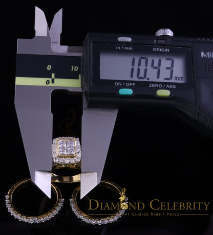 DiamondCelebritees 925 Sterling Yellow Square 2.08ct Cubic Zirconia Silver Wedding Womes Ring SZ 6
