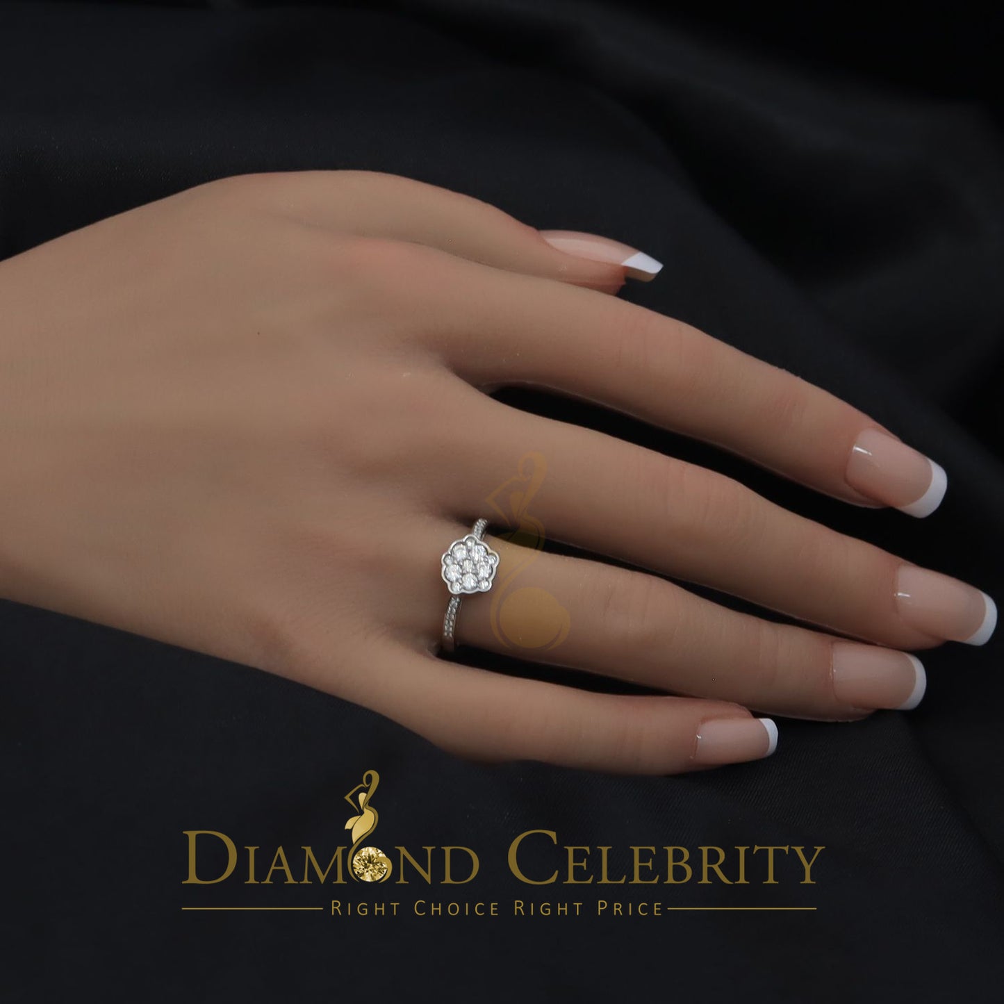 DiamondCelebritees 1.20ct Wedding White Ring For Women 925 Sterling Silver Cubic Zirconia Size 8