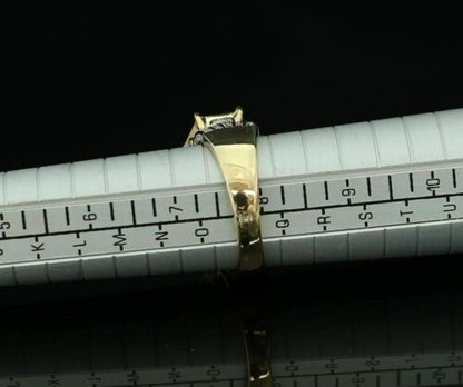 King Of Bling's 0.20 CT Real Diamond Womens 925 Sterling Silver Yellow Ring Cocktail Size 8