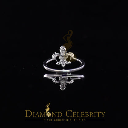 DiamondCelebritees 0.18ct Cubic Zirconia 925Sterling White Silver Saints Womens Fashion Ring Size 7