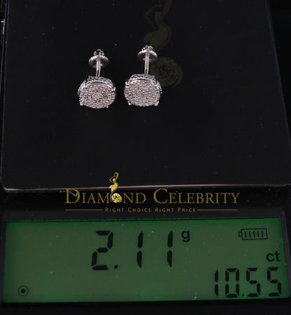 DiamondCelebritees White 925 Sterling Silver 0.30ct Diamond For Women's/ Men's Stud Round Earrings