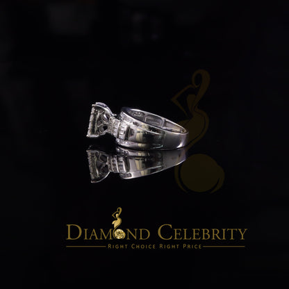 DiamondCelebritees 925 White Sterling Silver Cubic Zirconia 2.80ct Cinderella Womens Ring Size 7