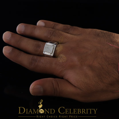 DiamondCelebritees 1.50ct Iced Out White Cubic Zirconia Fashion Luxury Big Ring For Men Size 11