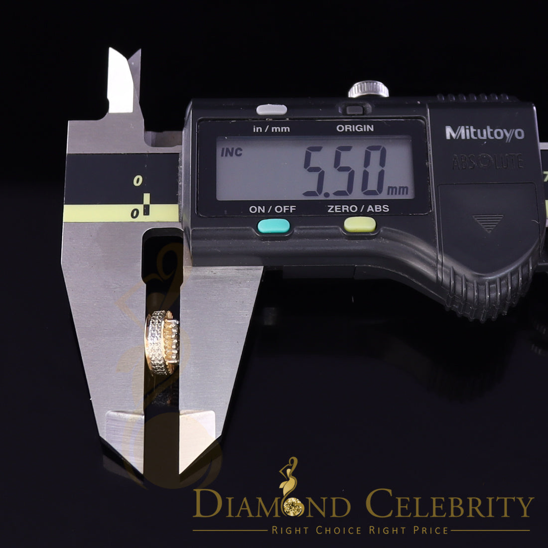 DiamondCelebritees 925 Sterling Silver Yellow Hip Hop 0.15ct Diamond Men's & Women's Round Earrings