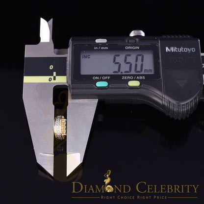 DiamondCelebritees 925 Sterling Silver Yellow Hip Hop 0.15ct Diamond Men's & Women's Round Earrings