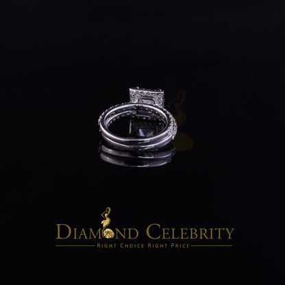 DiamondCelebritees 5.50ct White Cubic Zirconia 925 Sterling Silver Bridal Style Women's Ring Size 7