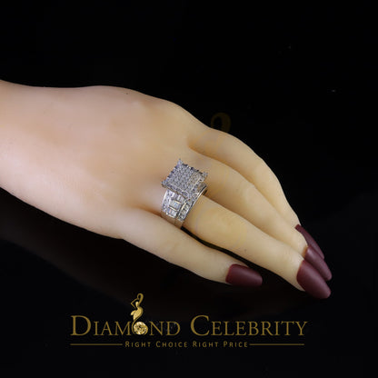 DiamondCelebritees Womens 6.04ct White Cubic Zirconia Silver Fashion Square Womens Ring Size 9