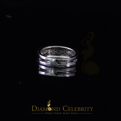 DiamondCelebritees 925 White Silver Round-Shaped 0.66 ct Cubic Zirconia Engagement Womens Ring SZ 7