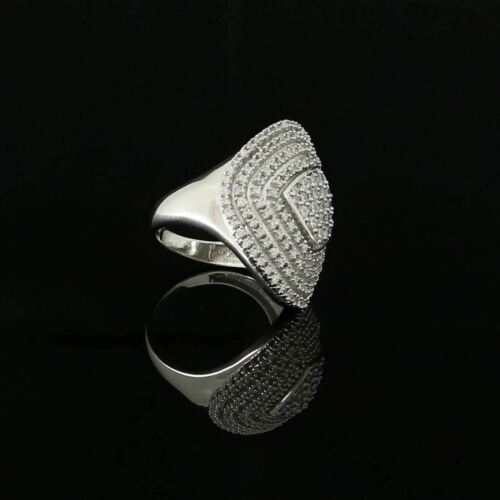 DiamondCelebritees 925 Sterling White Silver With Cubic Zirconia 1.67 ct Cocktail Ring Size 7.5