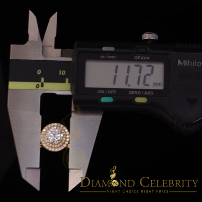King Of Blings  10K Yellow Gold 2.00CT VVS/ D Color Round Solitaire Moissonite Womens Ring S/7