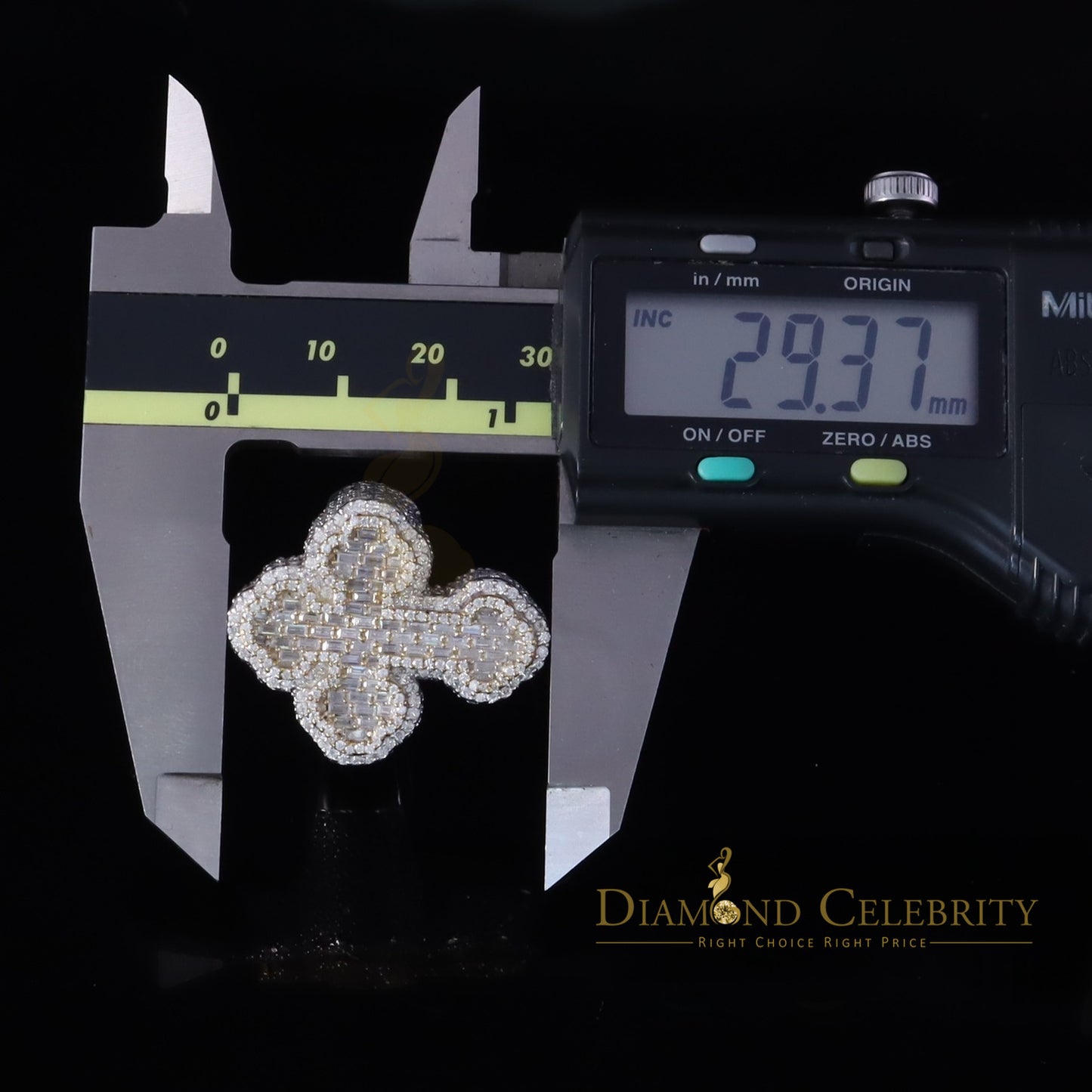 DiamondCelebritees New White 925 Sterling Silver 6.00ct VVS D Moissanite Rings Size 10 Cross Men's