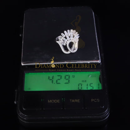 DiamondCelebritees 925 Sterling 2.00 ct Cubic Zirconia White Silver Crown Womens Ring Size 6.5
