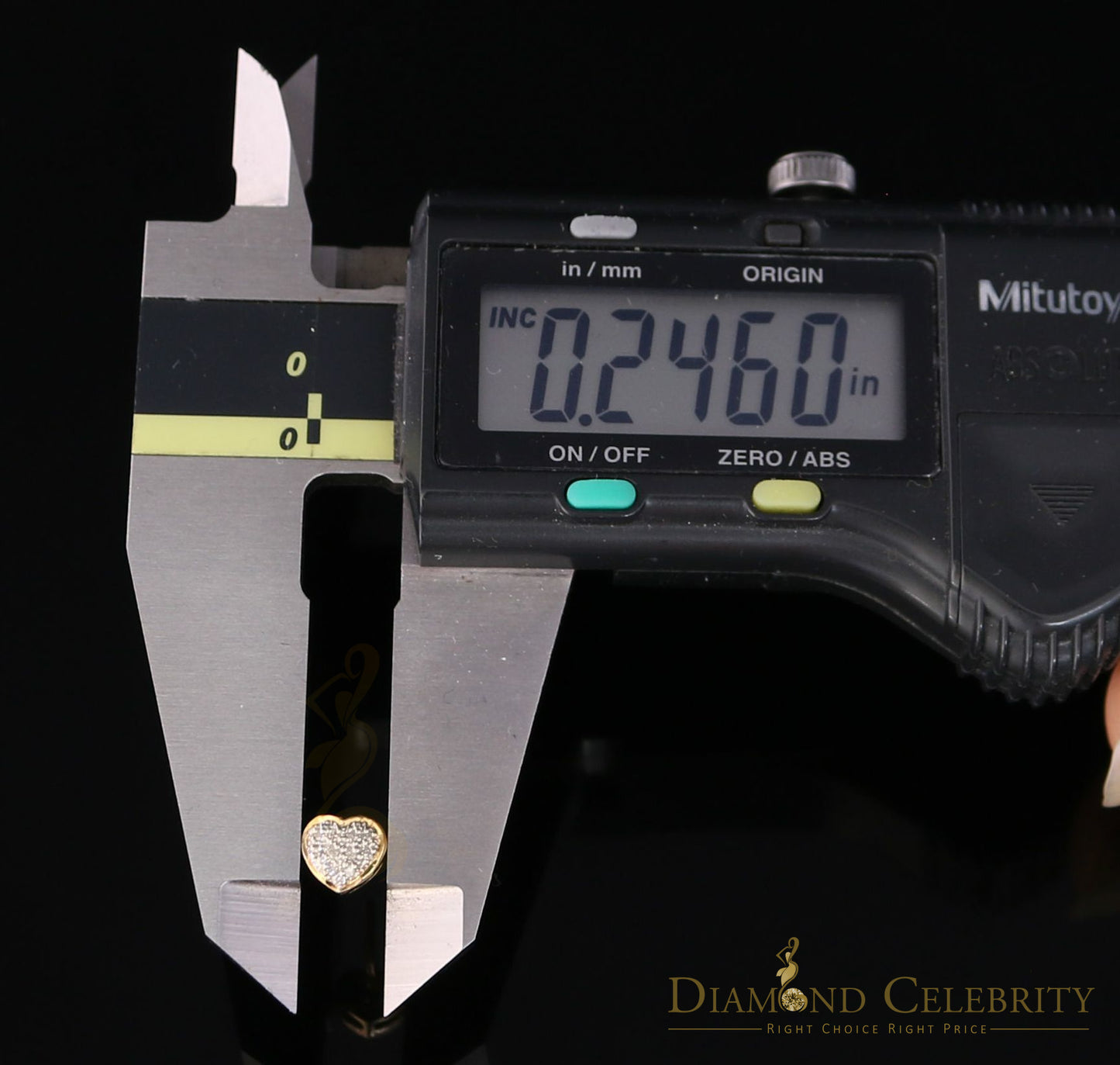 DiamondCelebritees 10K Real Yellow Gold with 0.08CT Real Diamond Men's/Women's Stud Micro Earring