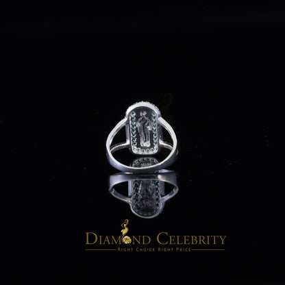 DiamondCelebritees Religious White 925 Sterling Silver Cubic Zirconia St. Jude Women's Ring Size 8