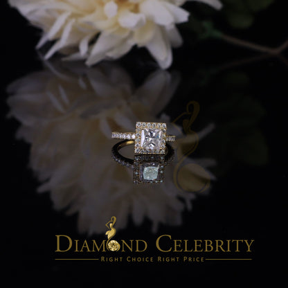 King Of Blings  10K Yellow Gold 3.00CT 'VVS' 'FL' D clr Moissonite Womens Engagement Ring S/7