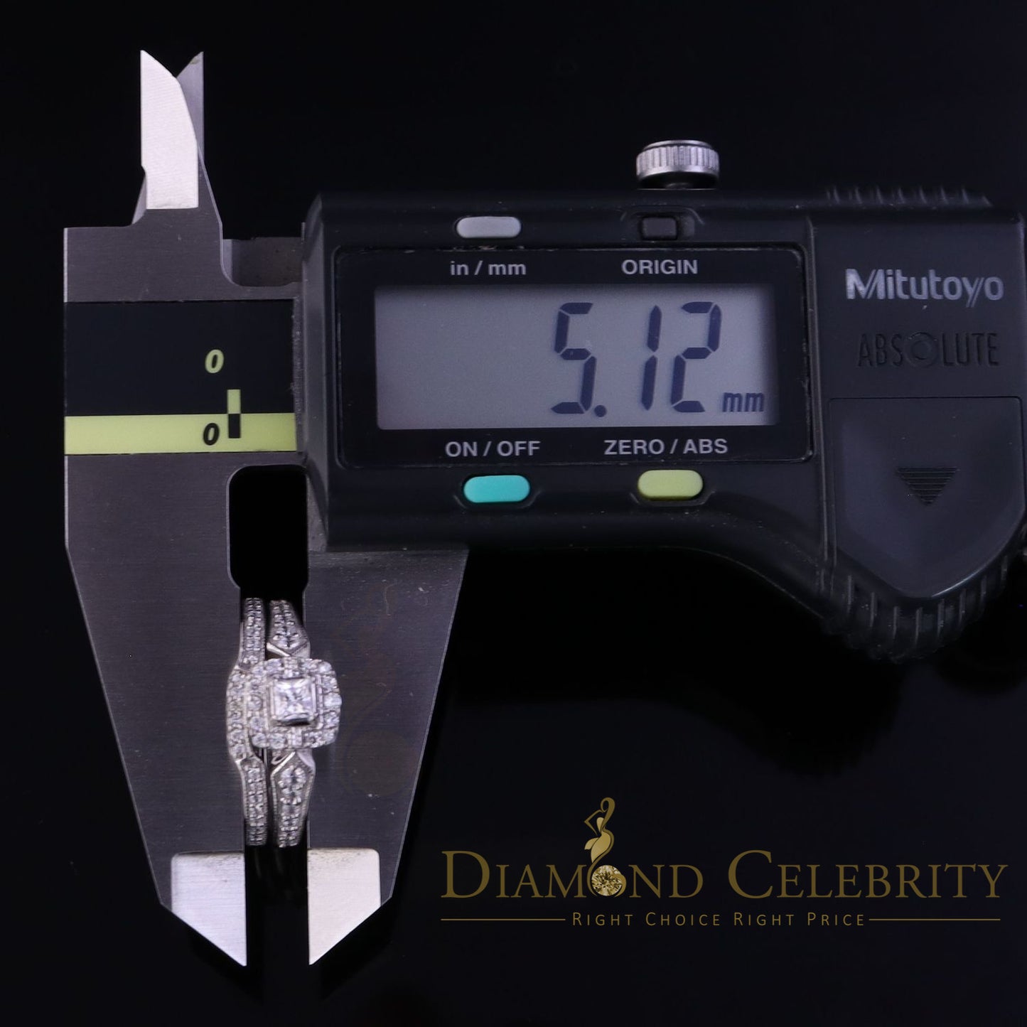 DiamondCelebritees 1.03ct Cubic Zirconia Sterling White Silver Square Bridal Womens style Ring Sz 7