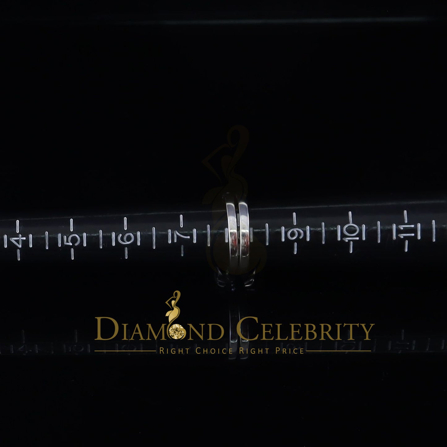 DiamondCelebritees White 5.00ct Moissanite Sterling Silver Mens/Women Bridal Rings Rectangle Size 8