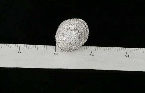 DiamondCelebritees 925 Sterling White Silver With Cubic Zirconia 1.67 ct Cocktail Ring Size 7.5