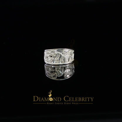 DiamondCelebritees Religious White 925 Sterling Silver Open Lucky Symbol Band Women's Ring SZ 7