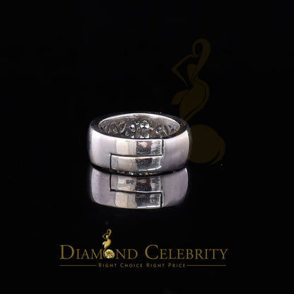 DiamondCelebritees Men's 3.0ct Cubic Zirconia white Silver Round Adjustable Ring From SZ 8 to 10