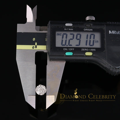 DiamondCelebritees Men's/Women's 10K Real Yellow Gold with 0.75CT Real Diamond Stud Earrings