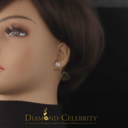 DiamondCelebritees 0.10ct Diamond Stud Earrings For Women White 925 Silver Stud For Unisex