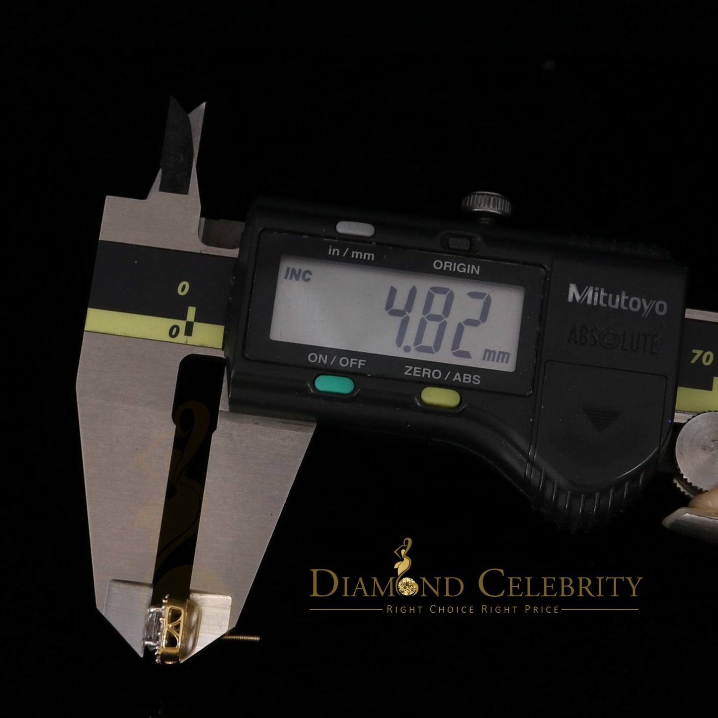 DiamondCelebritees  3.8ct Cubic Zirconia 925 Yellow Silver Women's & Men's Hip Hop Square Earrings