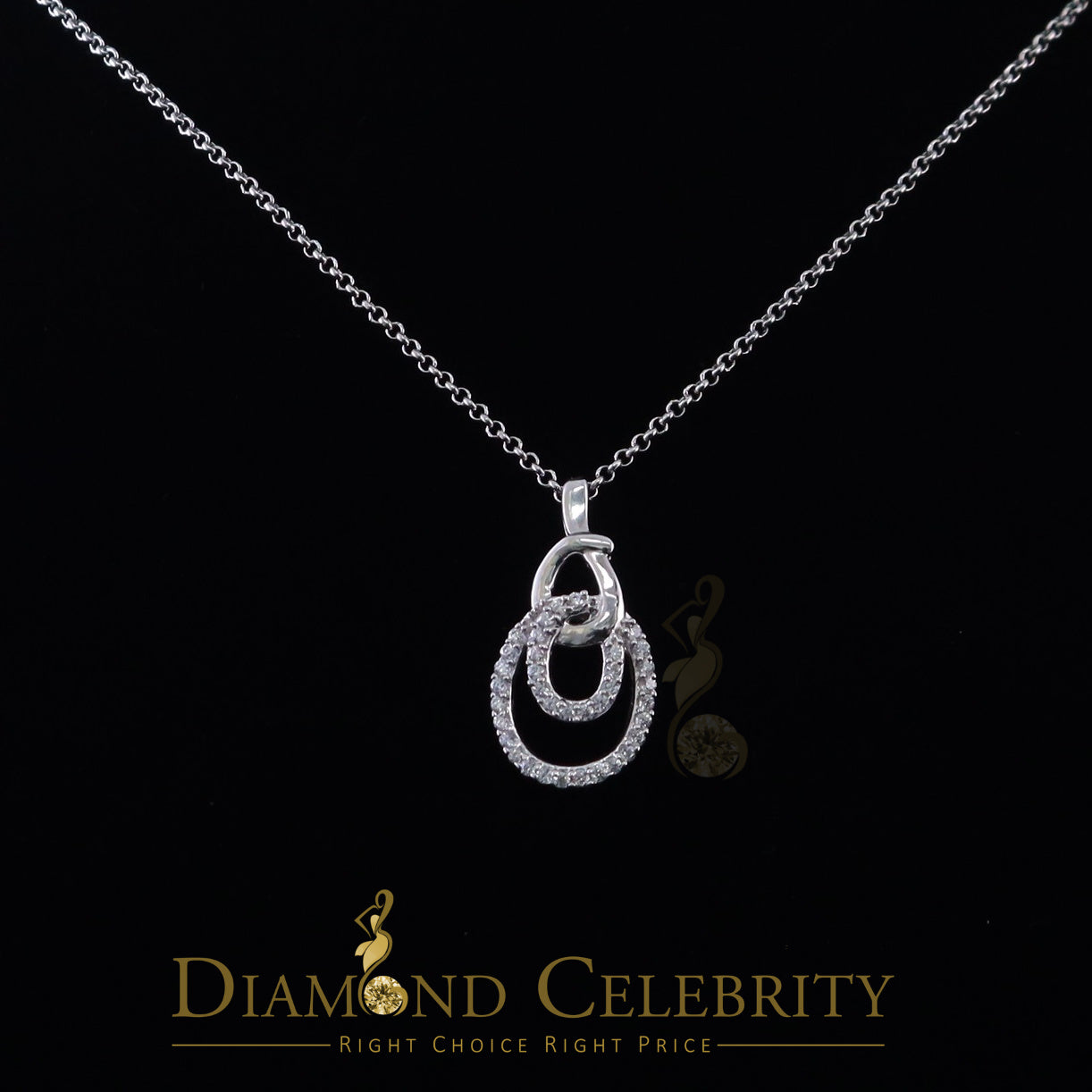 DiamondCelebritees White Sterling Silver Attractive Charm FASHION Pendant 2.64ct Cubic Zirconia