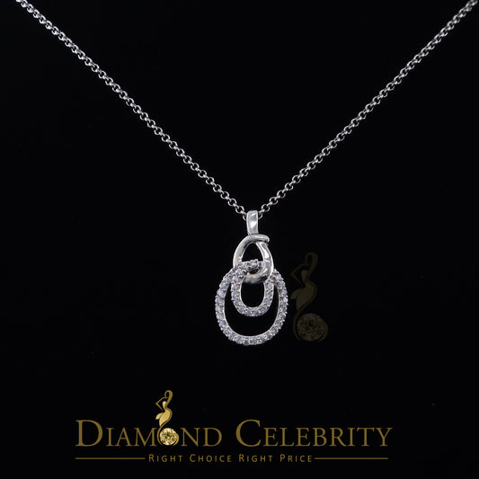 DiamondCelebritees White Sterling Silver Attractive Charm FASHION Pendant 2.64ct Cubic Zirconia