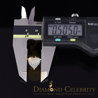 DiamondCelebritees Style Heart 925 Yellow Silver 0.25ct Diamond Women's & Men's Fashion Earrings