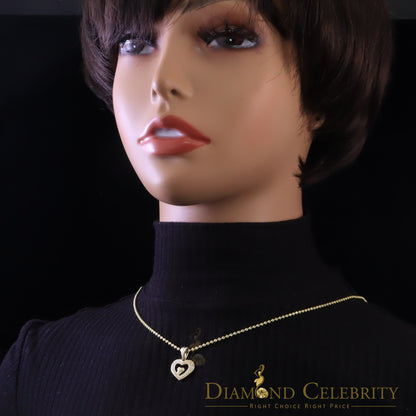 DiamondCelebritees Promising Yellow Sterling Silver Heart Pendant with 2.38 Grams w/ Cubic Zirconia