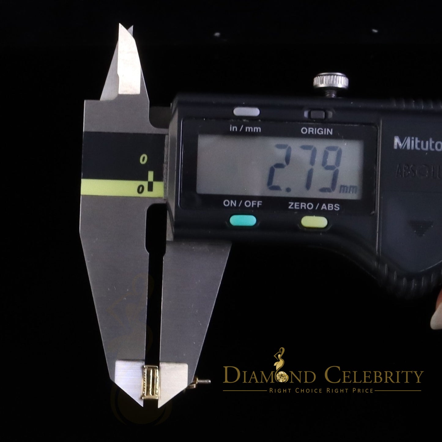 DiamondCelebritees 925 Sterling Yellow Silver 0.15ct Diamond Womens and Men's Square Stud Earrings