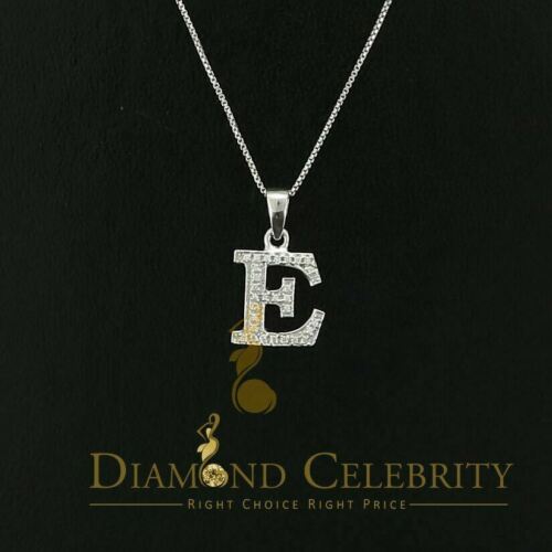 DiamondCelebritees Attractive Sterling SilverAll Alphabet Letter White Pendant with Cubic Zirconia